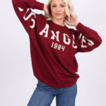 Sleeve-to-Body Los Angeles Print Sweatshirt