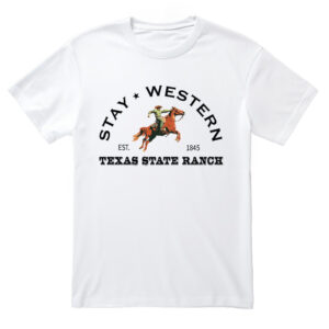 Stay Western Texas State Ranch Printed T-Shirt (Custom Packs)