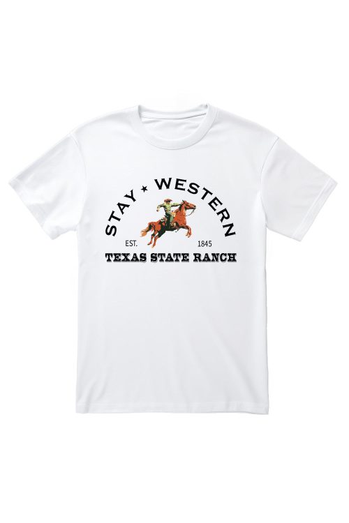 Stay Western Texas State Ranch Printed T-Shirt (Custom Packs)