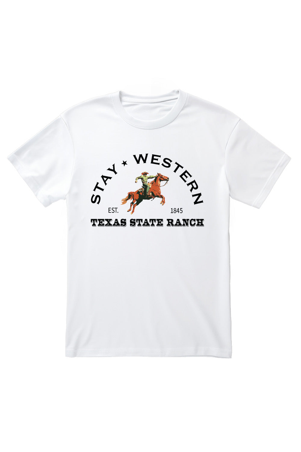 Stay Western Texas State Ranch Printed T-Shirt (Custom Packs)