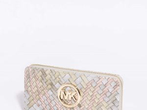 Textured Zip All Over Faux Leather Medium Wallet