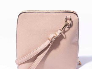 Vegan Leather All Around Zip Medium Crossbody Bag