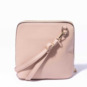 Vegan Leather All Around Zip Medium Crossbody Bag