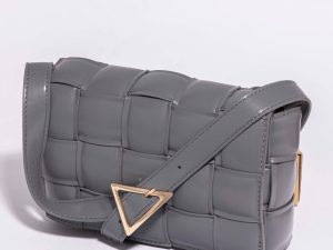 Woven Vegan Leather Handbag