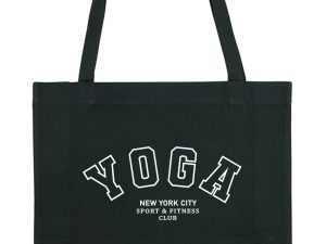 Yoga Printed Woven Shopping Tote Bag (Custom Packs)