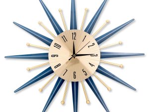TopCity Large Mid Century Wall Clock for Living Room