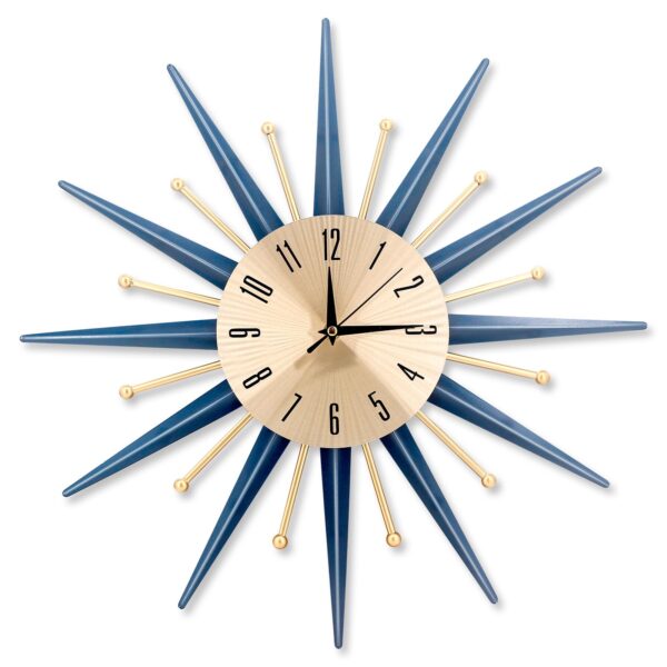 TopCity Large Mid Century Wall Clock for Living Room