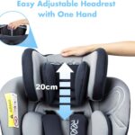 Reecle 360 Swivel Baby Car Seat with ISOFIX, Group 0+1/2/3 (0-36 kg), Approx. 0-12 Years (Black) - Image 4