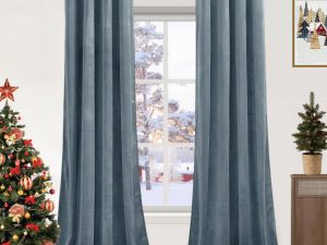 PONY DANCE Dark Green Velvet Curtains