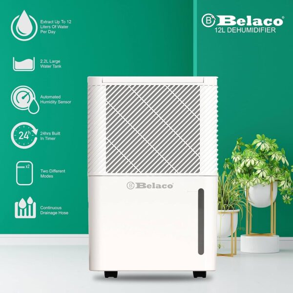 Belaco Portable 12L/Day Dehumidifier - Image 4