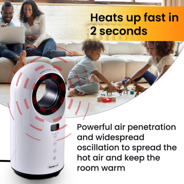 Homesmart 2 in 1 Heater and Fan with Remote Control - Image 8