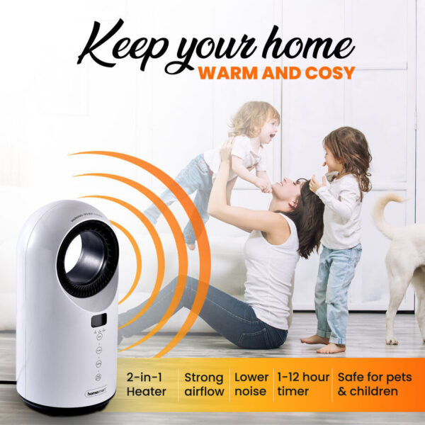 Homesmart 2 in 1 Heater and Fan with Remote Control - Image 5