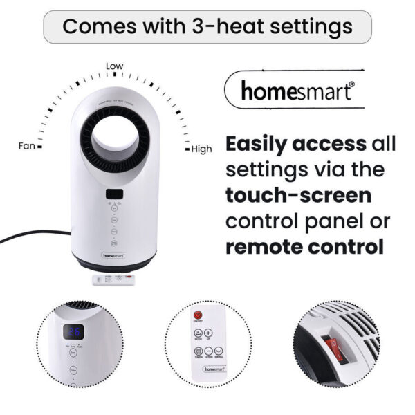 Homesmart 2 in 1 Heater and Fan with Remote Control - Image 7