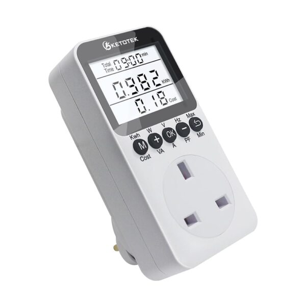 KETOTEK Electricity Usage Monitor with Backlight & LCD Display