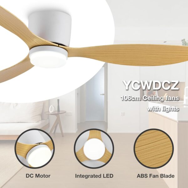 42 Inch Ceiling Fans with Lights and Remote - Image 7