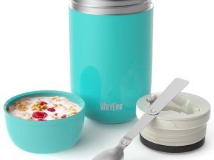 WayEee Stainless Food Flask With Folding Spoon