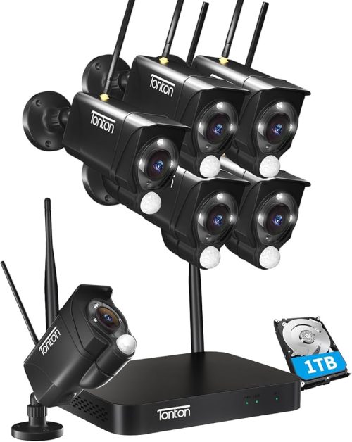 Floodlight + 2 Way Audio, Tonton CCTV Camera System
