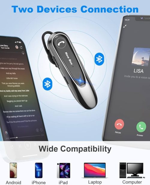 New bee Bluetooth Headsets with Dual Mic - Image 5