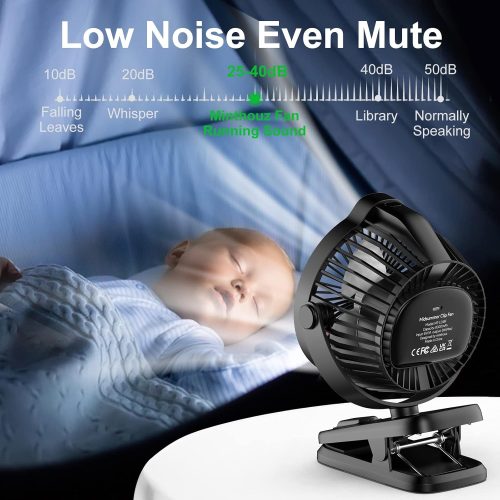 Minthouz Clip on Rechargeable Fan - Image 5