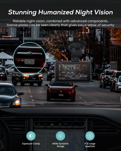 iZEEKER 4K Dash Cam Front, 2160P Car Camera - Image 4