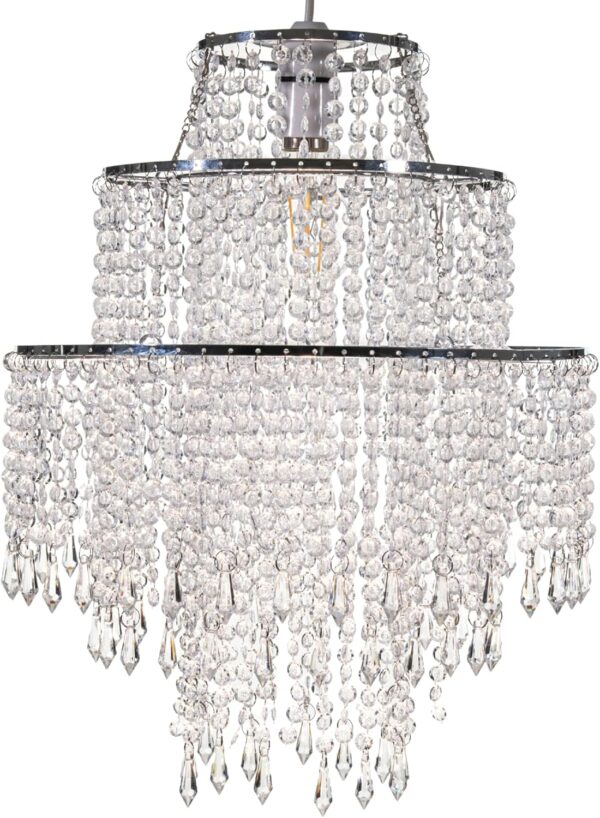 Giggi 3-Tier Acrylic Crystal Clear Chandelier Light