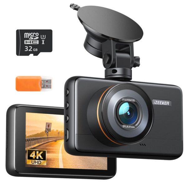 iZEEKER 4K Dash Cam Front, 2160P Car Camera