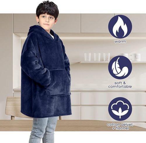 Uplayteck Oversized Hoodie Blanket for Kids - Image 2