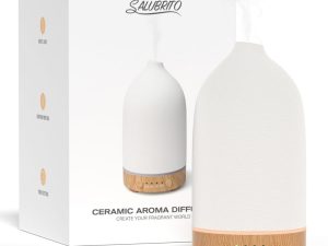 Brand New SALUBRITO Ceramic Essential Oil Diffuser White