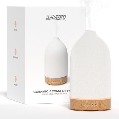 Brand New SALUBRITO Ceramic Essential Oil Diffuser White