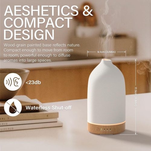 Brand New SALUBRITO Ceramic Essential Oil Diffuser White - Image 3