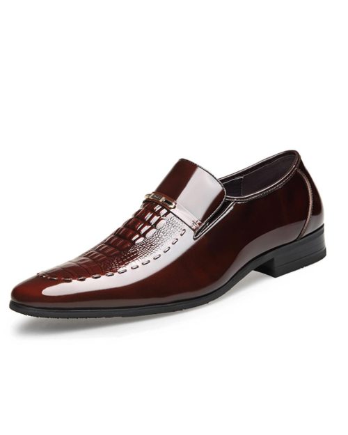 Brand New Men's Loafers Crocodile Leather Shoes