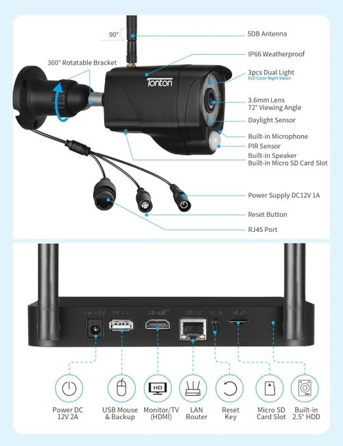 Floodlight + 2 Way Audio, Tonton CCTV Camera System - Image 8