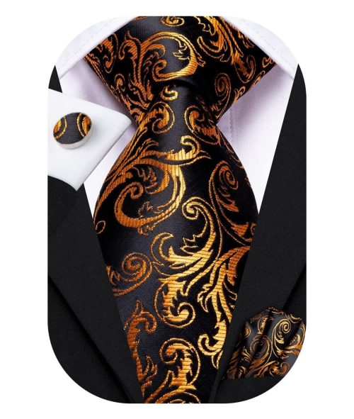 Brand New Hi-Tie Floral Gold Tie for Men
