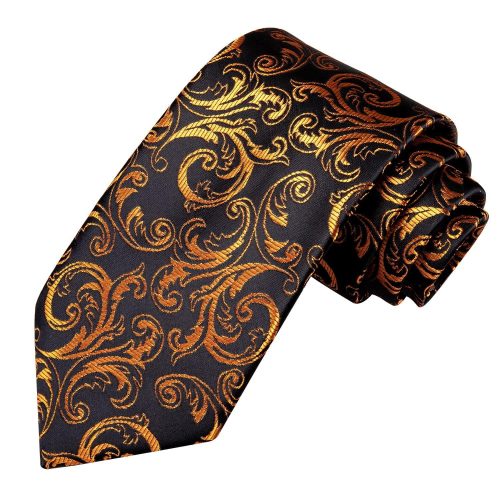 Brand New Hi-Tie Floral Gold Tie for Men - Image 4