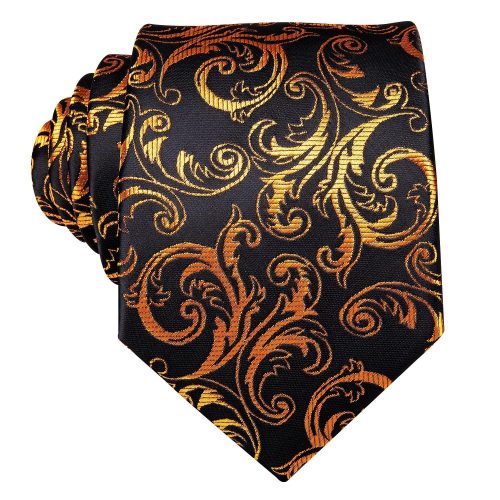 Brand New Hi-Tie Floral Gold Tie for Men - Image 5