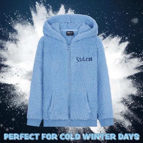 Disney Stitch Sherpa Hoodie for Girls - Image 3