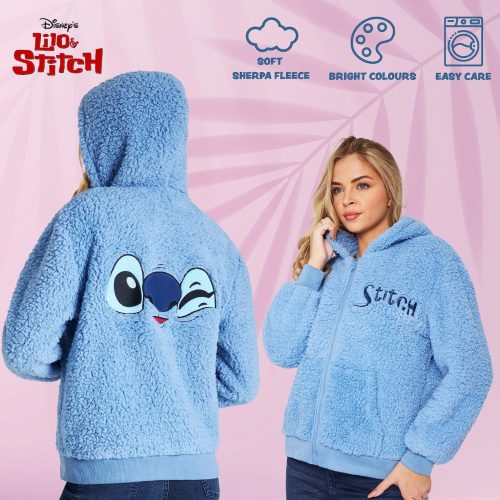 Disney Stitch Sherpa Hoodie for Girls - Image 6