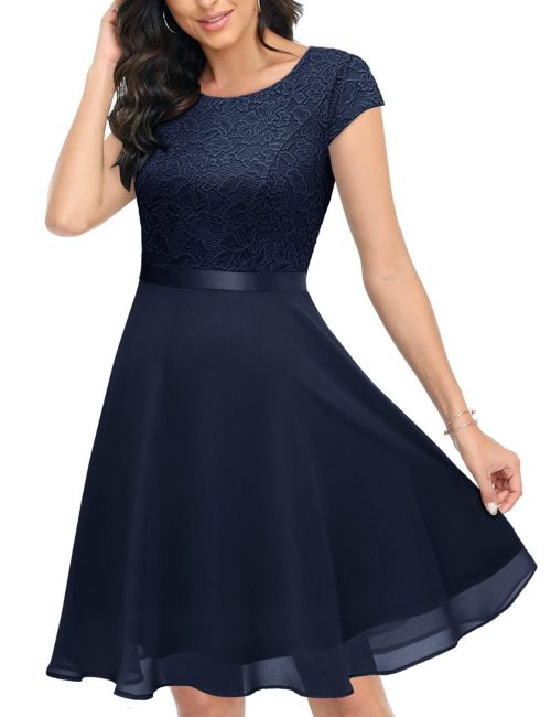 Brand New UOTORI Women's Floral Lace Short Bridesmaid Dress - Image 3