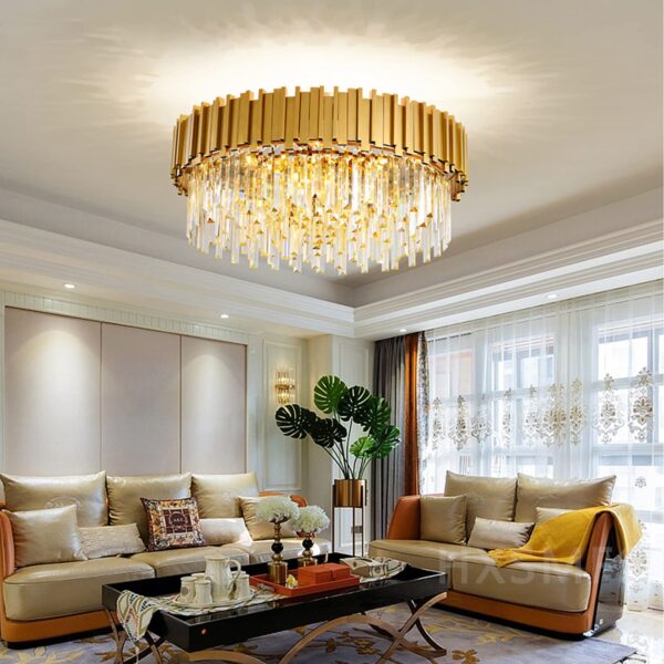 AHXIAOZN Luxury E14 Crystal Chandelier