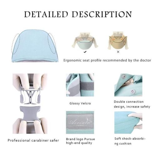 SONARIN Baby Carrier Ergonomic with Hip Seat - Image 4