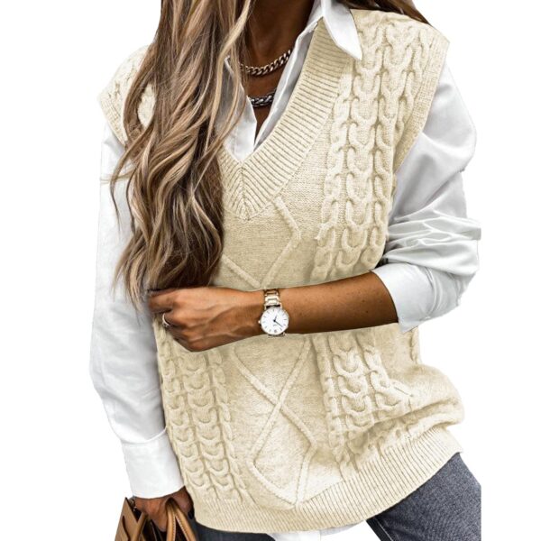 Niwicee Sweater Vest Knitted Sleeveless Jumpers