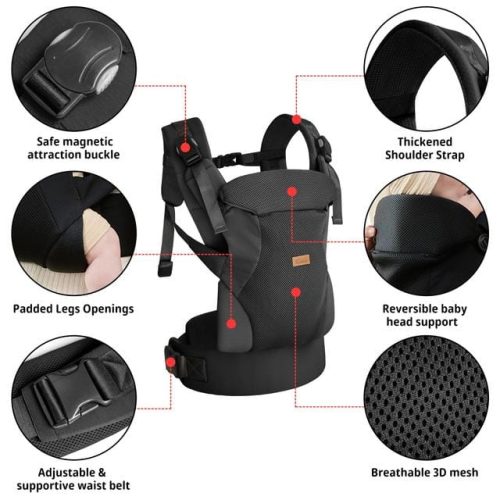 CUBY Best Baby Carriers from Newborn (Balck) - Image 3