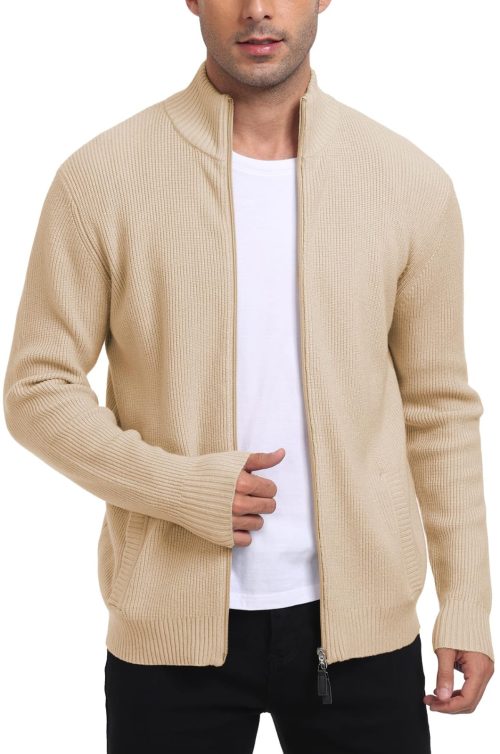 AIYINO Men's Full Zip Cardigan Sweaters