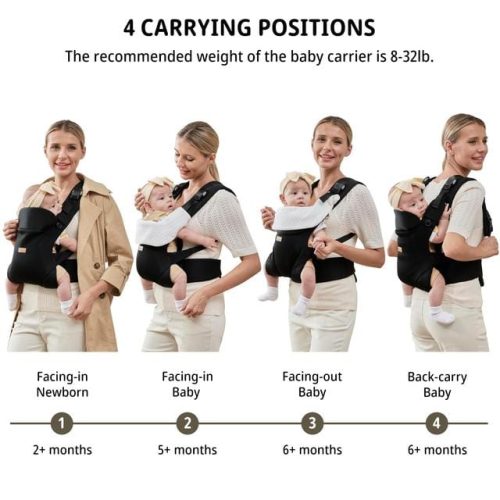 CUBY Best Baby Carriers from Newborn (Balck) - Image 5