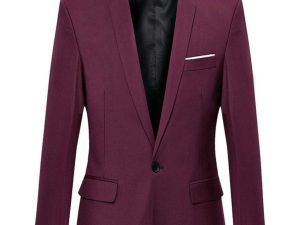 Benibos Men's Slim Fit Casual One Button Blazer Jacket
