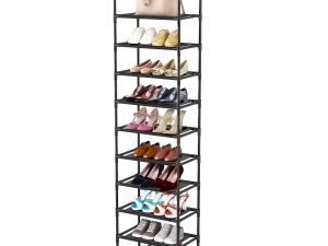 Eson style 10 Tier Shoe Rack Narrow Shoe Rack