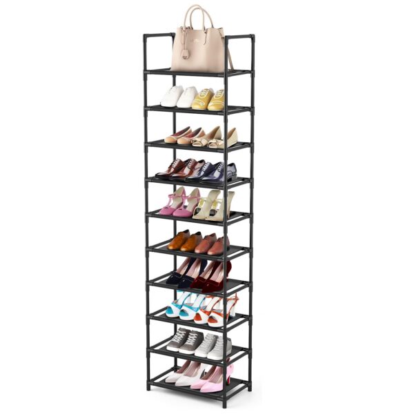 Eson style 10 Tier Shoe Rack Narrow Shoe Rack