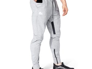 BROKIG Mens Thigh Mesh Gym Joggers