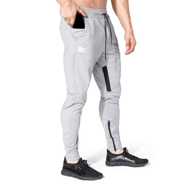 BROKIG Mens Thigh Mesh Gym Joggers