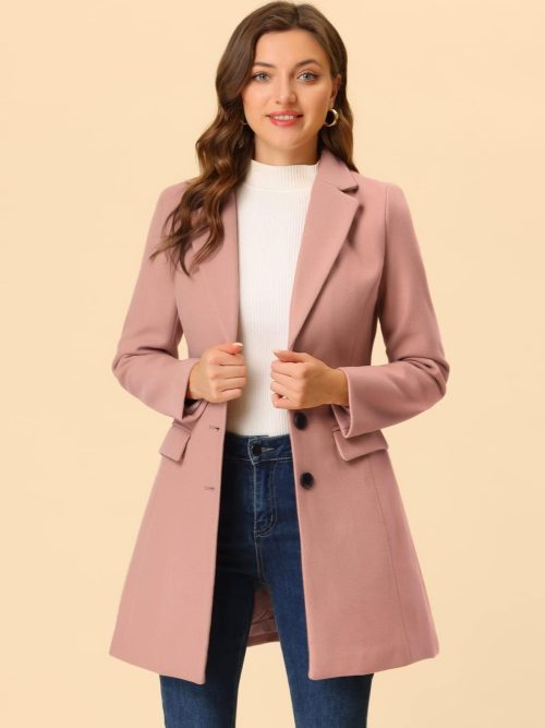 Brand New Allegra K Women's Notched Lapel Winter Coat - Image 2